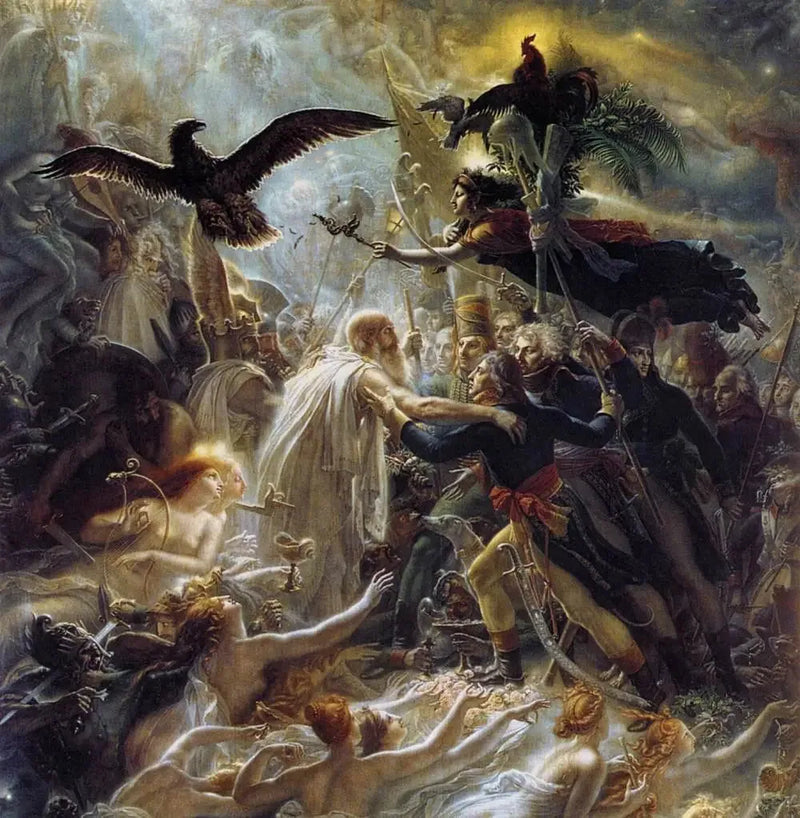 Apoteosis de los héroes franceses muertos por la patria durante la guerra de la libertad - Anne-Louis Girodet