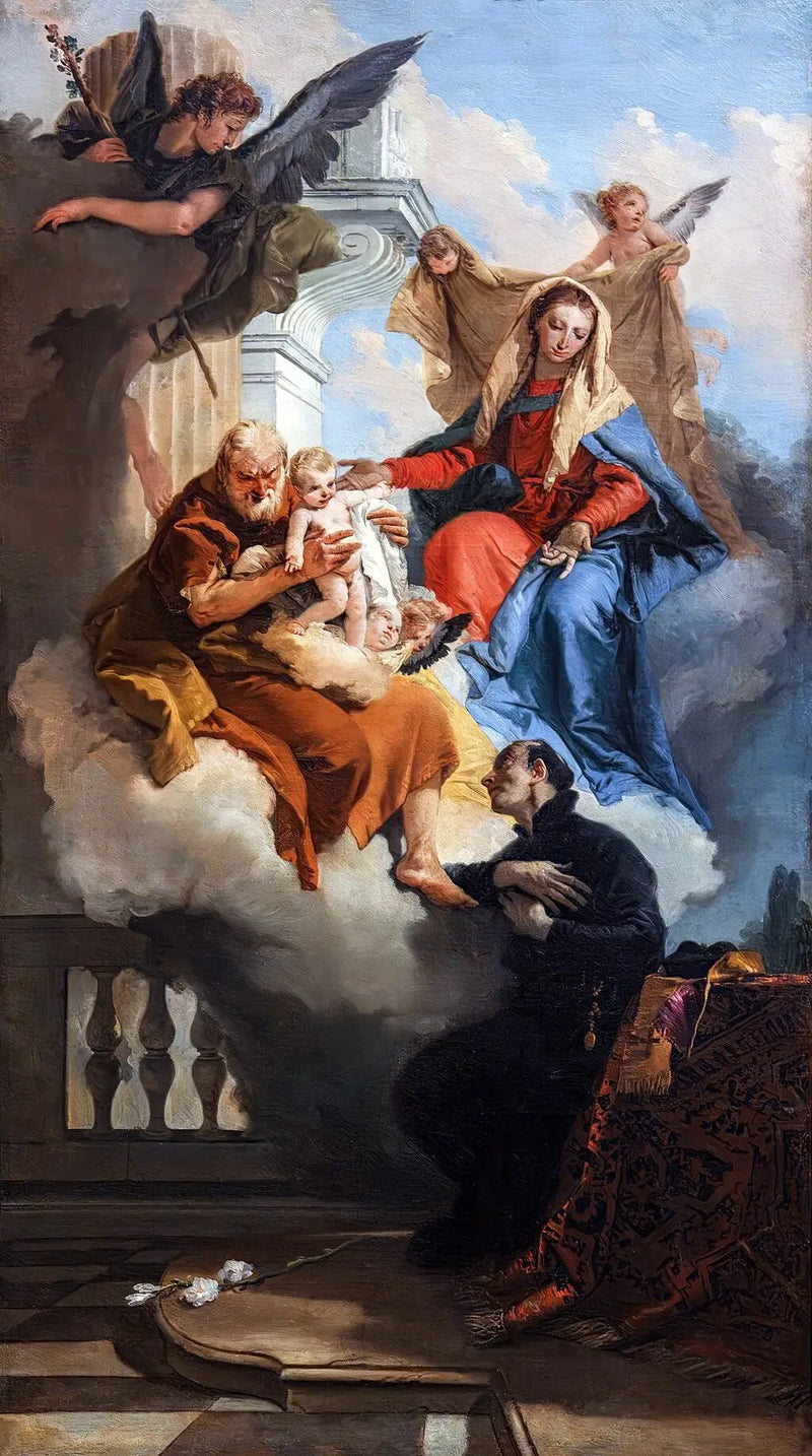 Aparición de la Sagrada Familia a Gaetano de Thiene - Giovanni Battista Tiepolo