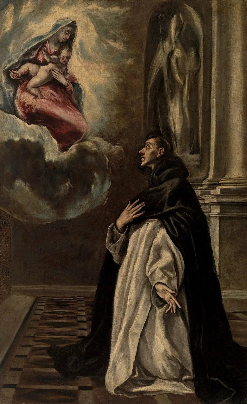 Aparición de la Virgen y del Niño a san Hipólito - El Greco