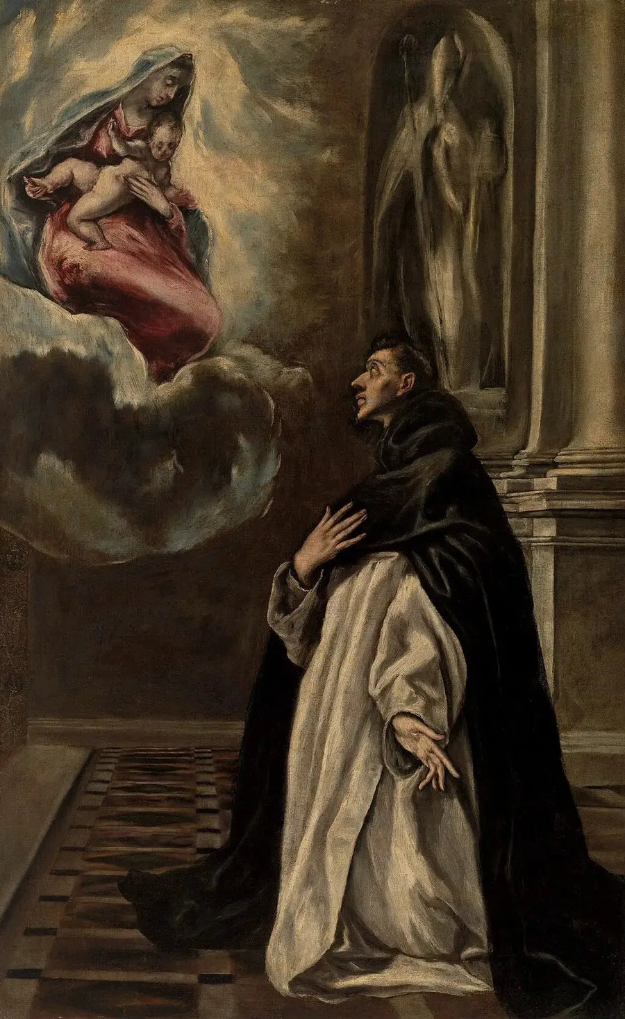 Aparición de la Virgen y del Niño a san Hipólito - El Greco