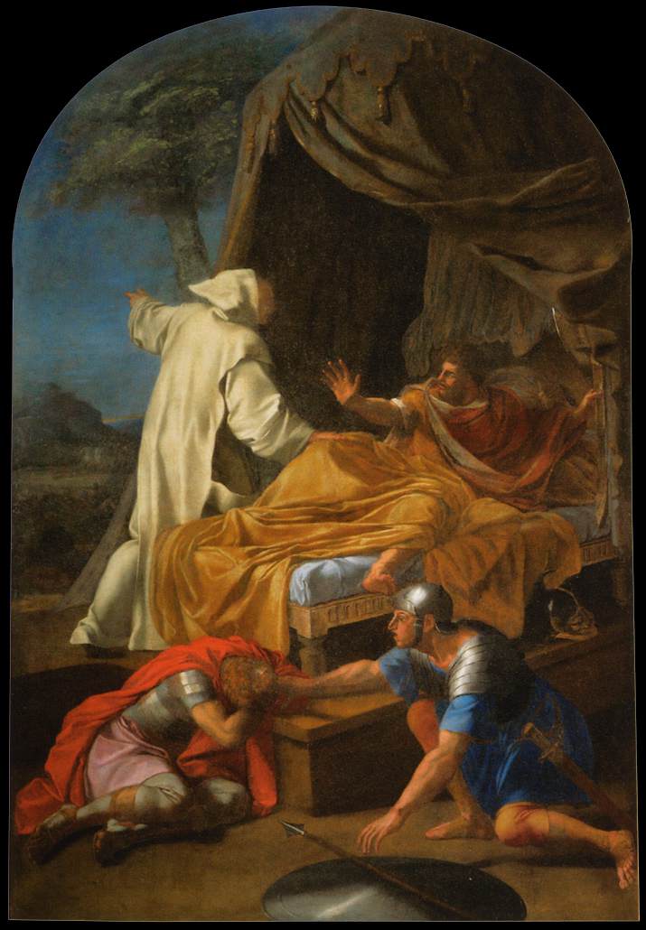 Aparición de san Bruno al conde Roger - Eustache Le Sueur