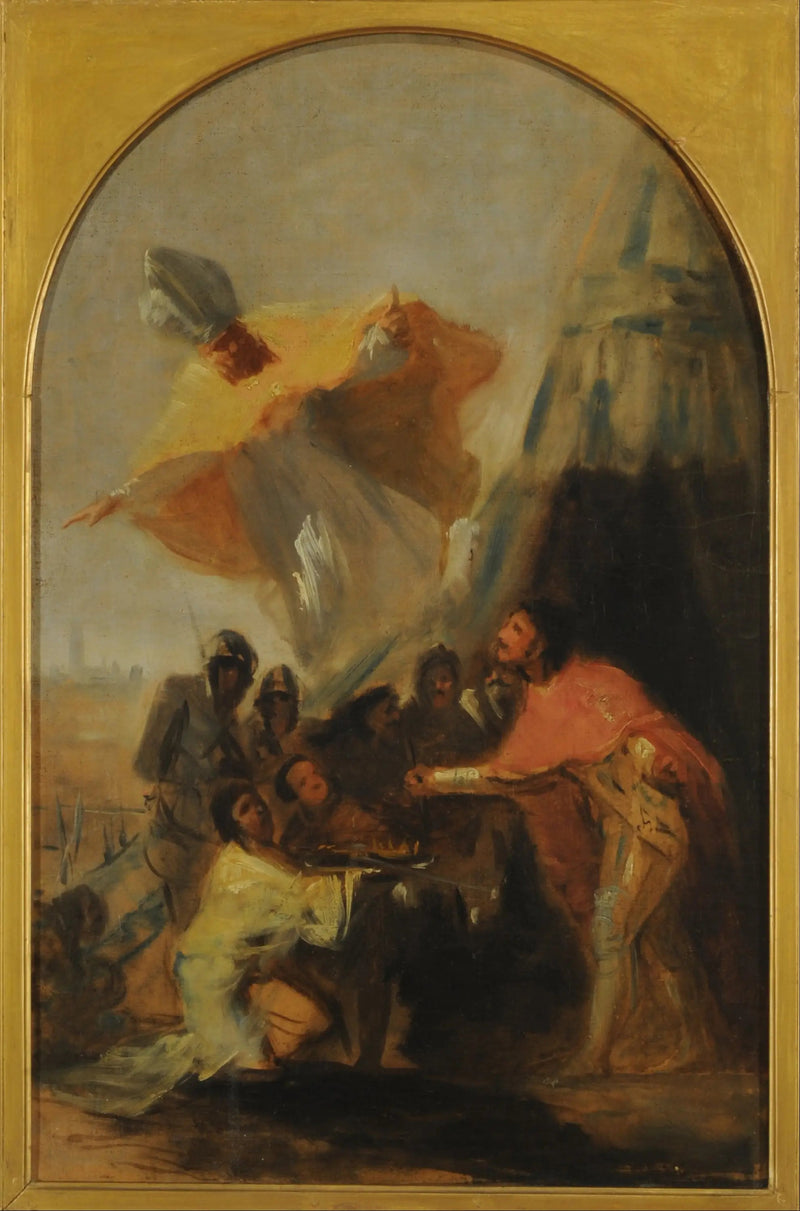 Aparición de san Isidoro ante san Fernando, rey, frente a las murallas de Sevilla - Francisco de Goya