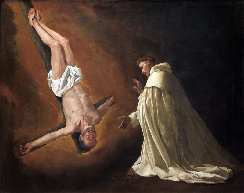 Aparición de san Pedro a san Pedro Nolasque - Francisco de Zurbarán