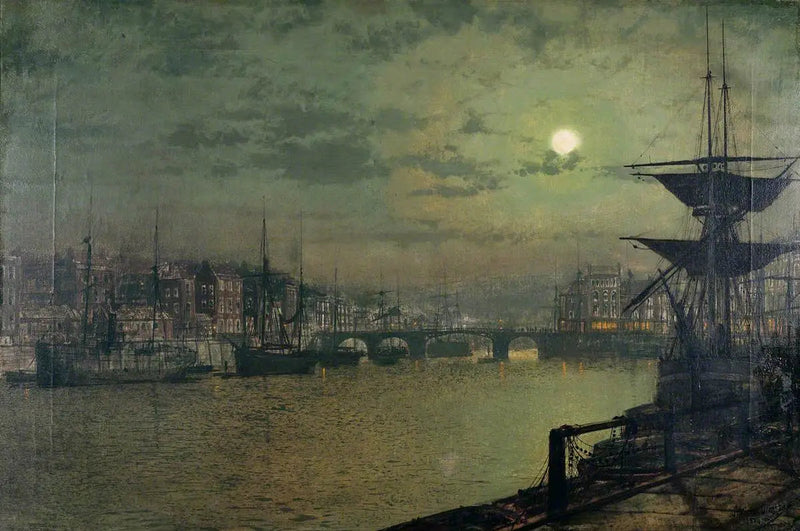 Atraer las líneas, Whitby - John Atkinson Grimshaw