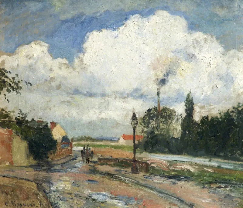 Después de la lluvia, muelle del Pothuis en Pontoise - Camille Pissarro