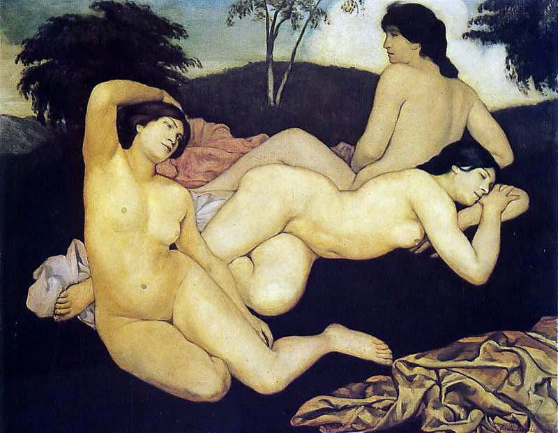 Después del baño, las ninfas - Émile Bernard