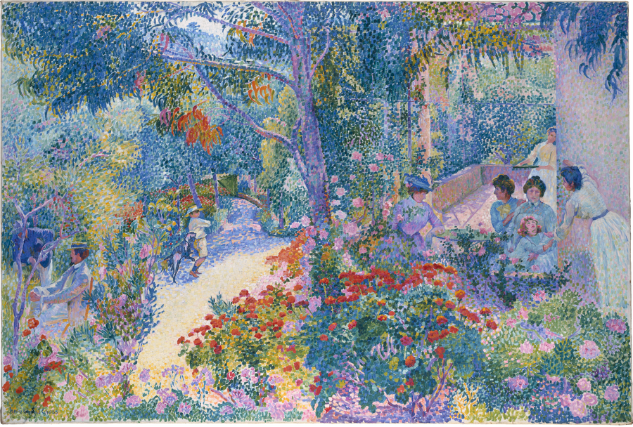 Tarde en el jardín - Henri-Edmond Cross