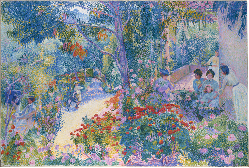 Tarde en el jardín - Henri-Edmond Cross