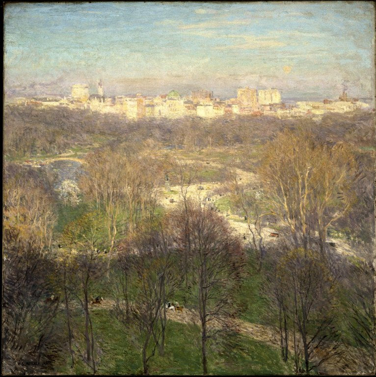 Tarde de principios de primavera: Central Park - Willard Metcalf