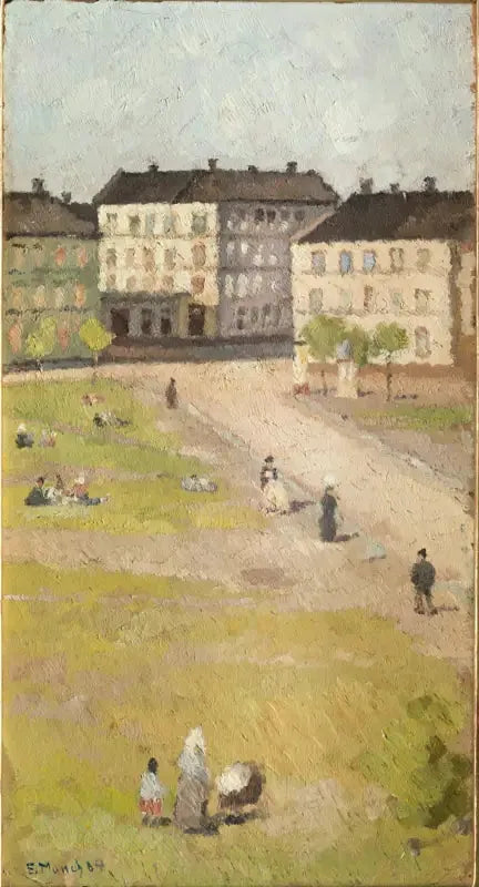 Tarde en la plaza Olaf Rye - Edvard Munch