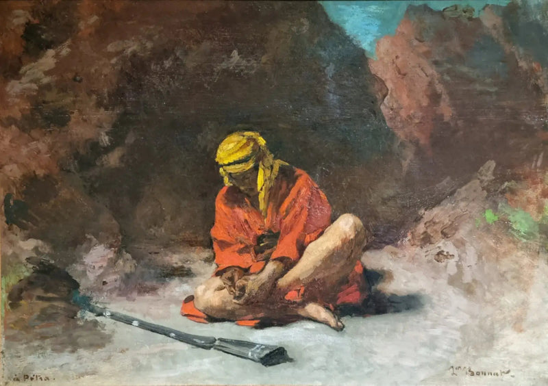 Árabe quitándose una espina del pie - Léon Bonnat