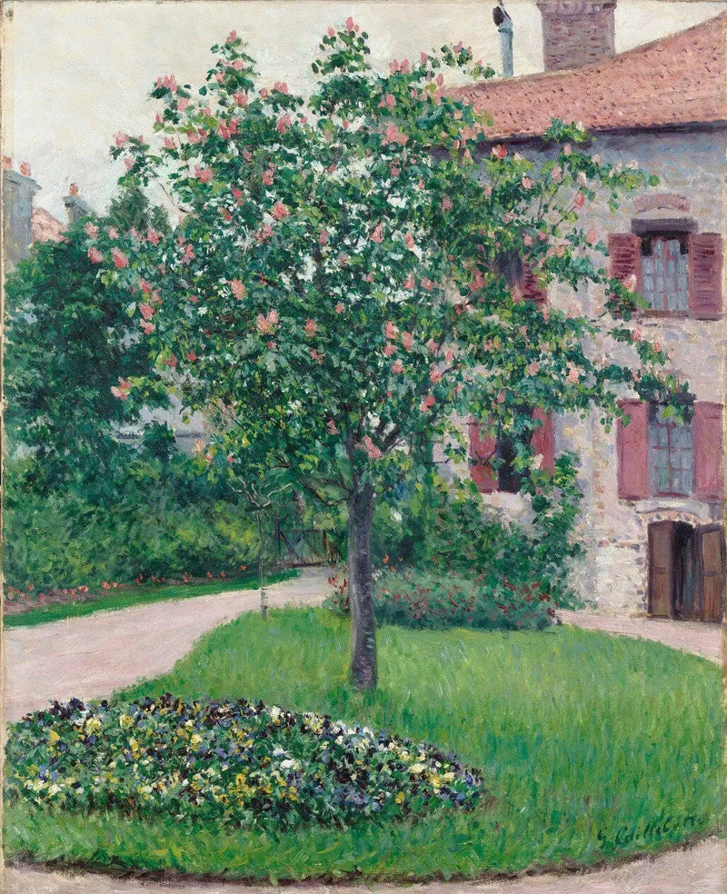 Árbol en flores - Gustave Caillebotte