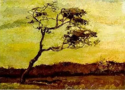 Árbol azotado por el viento - Vincent van Gogh