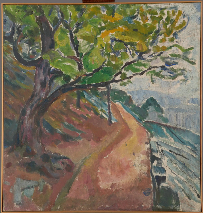 Árbol verde cerca de la carretera - Edvard Munch
