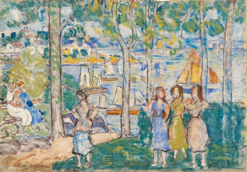 Árboles, casas, personas - Maurice Prendergast