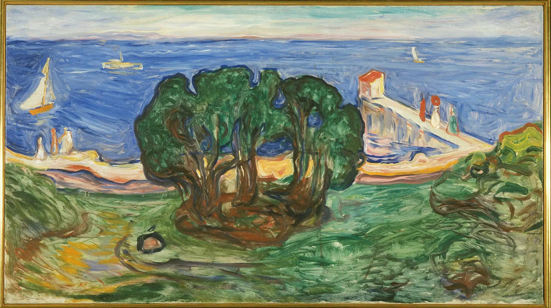 Árboles en la playa (Friso Linde) - Edvard Munch