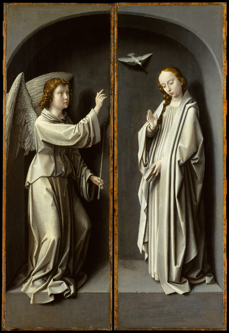 Arcángel Gabriel; La Virgen Anunciadora - Gérard David