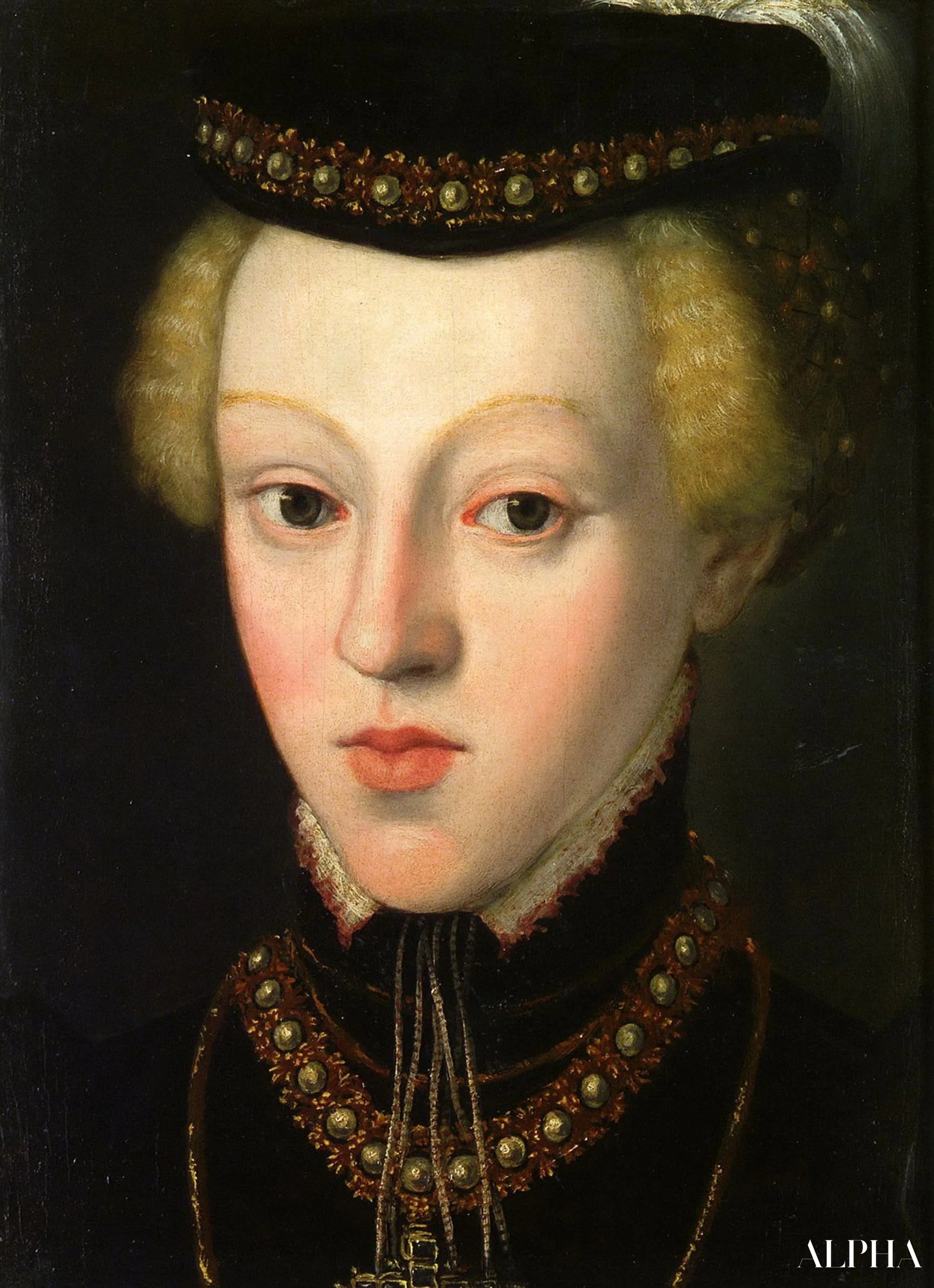 Archiduchesse johanna, grande-duchesse de toscane à l'âge de 9 - 10 ans environ, photo de poitrine - Arcimboldo - Reproductions de tableaux et peintures haut de gamme