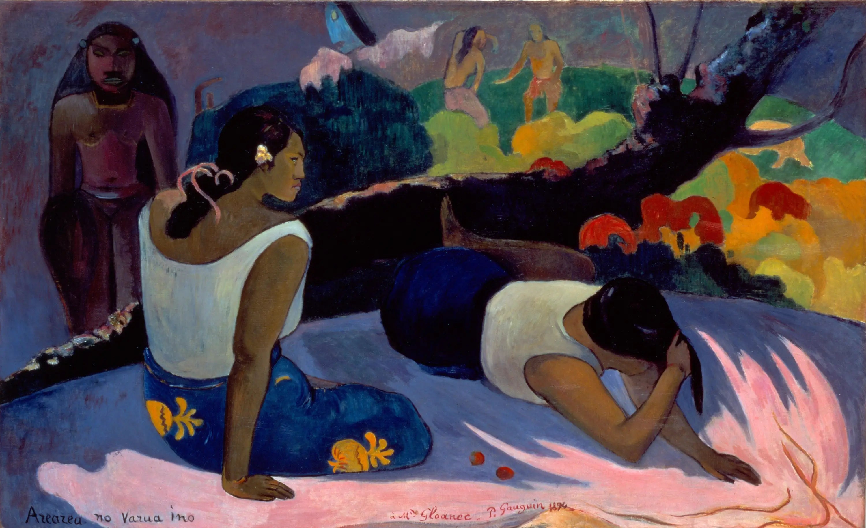 Reproduction du tableau « Arearea no varua ino - Paul Gauguin » par Alpha Reproduction en peinture à l’huile