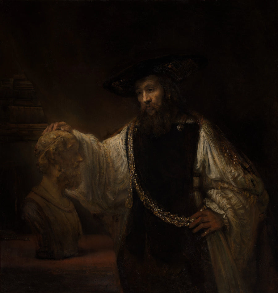 Aristote contemplant le buste d’Homère – Rembrandt, 1653