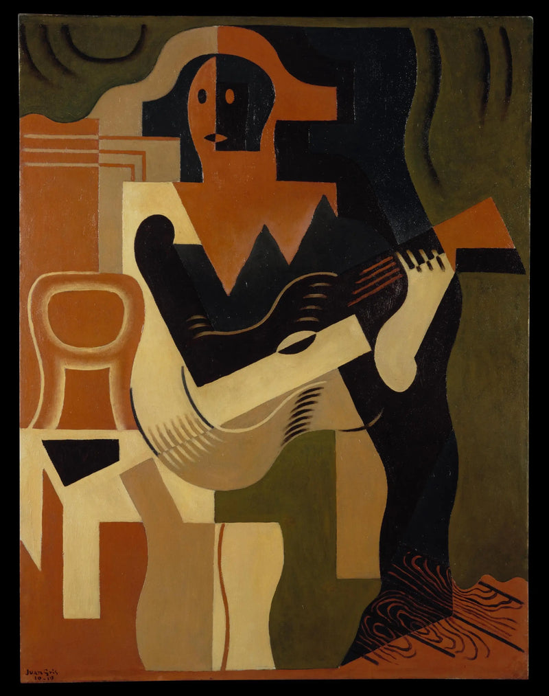 Arlequín sentado con una guitarra - Juan Gris