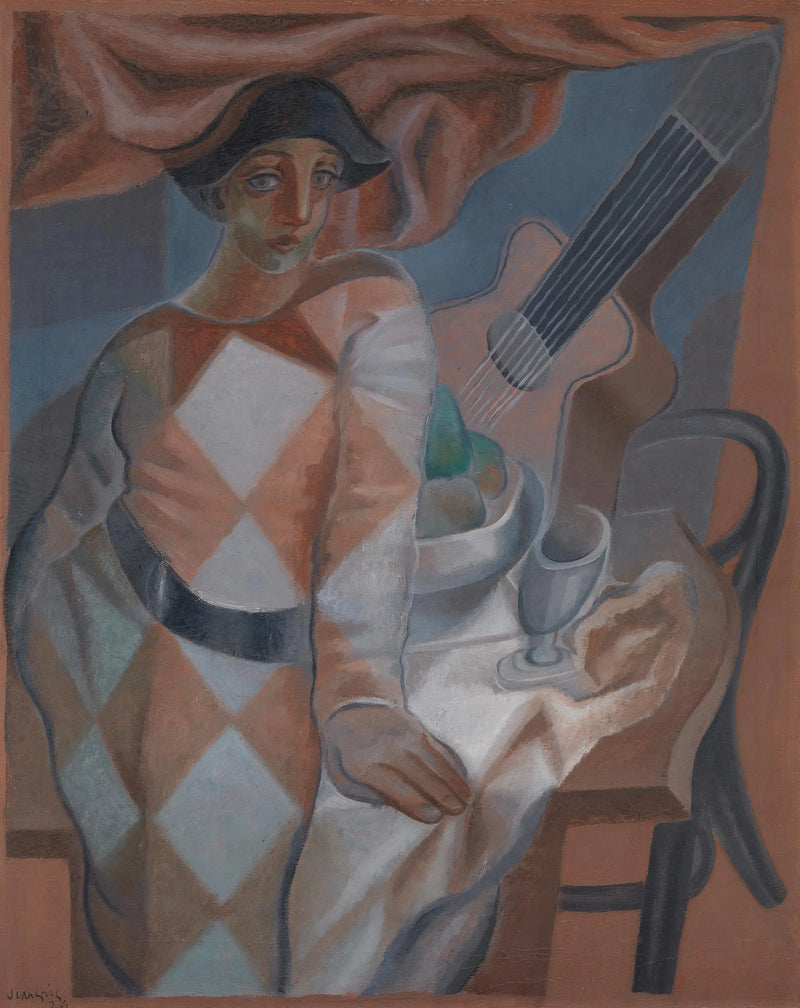 Arlequín frente a una mesa - Juan Gris