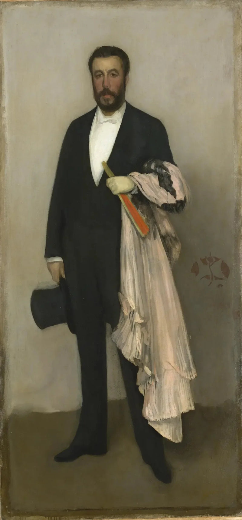 Arreglo en color carne y negro: Retrato de Théodore Duret - James Abbott McNeill Whistler