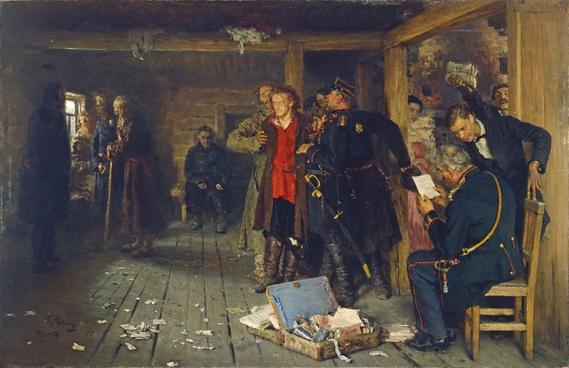 Arresto de un propagandista - Ilya Repin