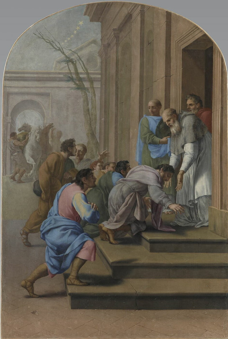Llegada de San Bruno a Grenoble, en San Hugues - Eustache Le Sueur