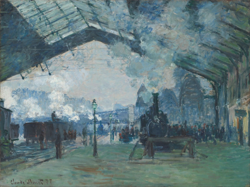 Arrivée du train de Normandie, gare Saint-Lazare - Claude Monet image 1 tableau peint à l’huile sur toile