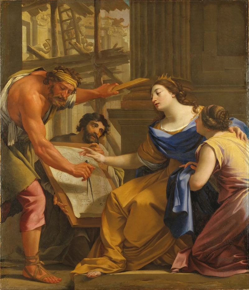 Artémise construyendo el Mausoleo - Simon Vouet