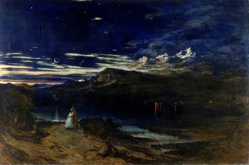Arturo y Aegle en el Valle Feliz - John Martin