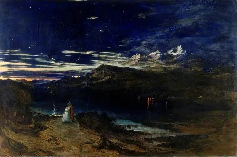 Arturo y Aegle en el Valle Feliz - John Martin