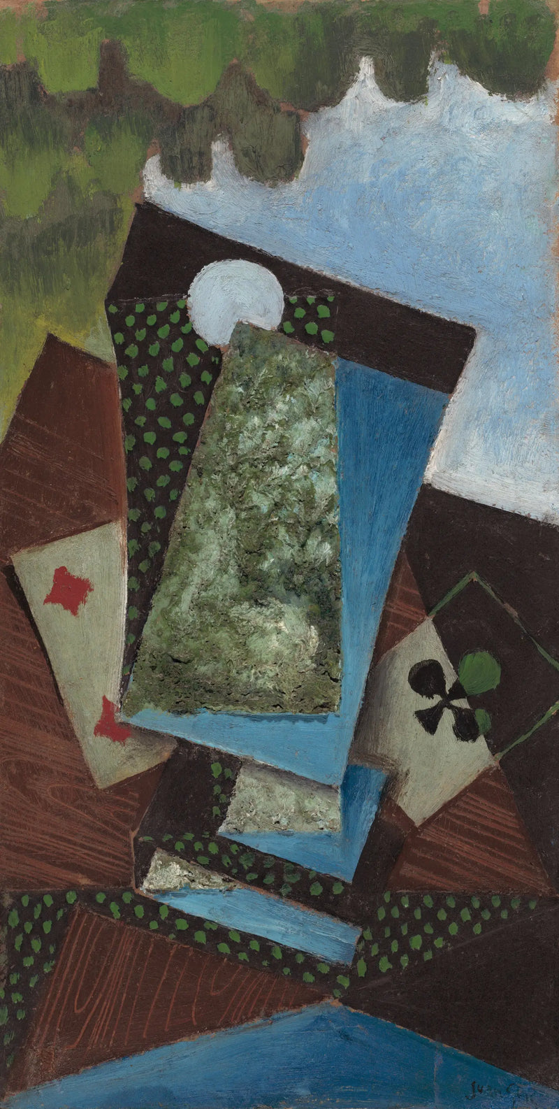 As de tréfle y cuatro de diamantes - Juan Gris