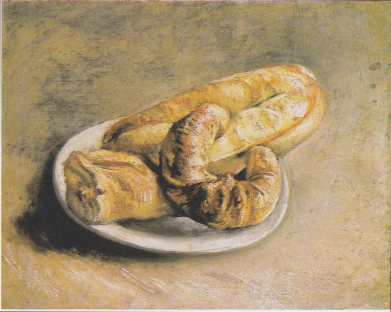 Naturaleza muerta, plato con pan - Vincent van Gogh