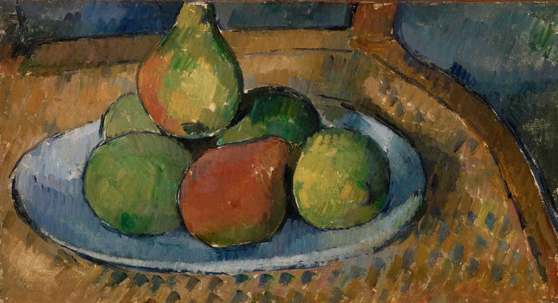 Plato de frutas sobre una silla - Paul Cézanne