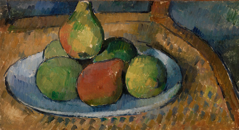Plato de frutas sobre una silla - Paul Cézanne