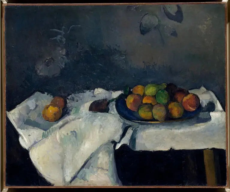 Plato de duraznos - Paul Cézanne