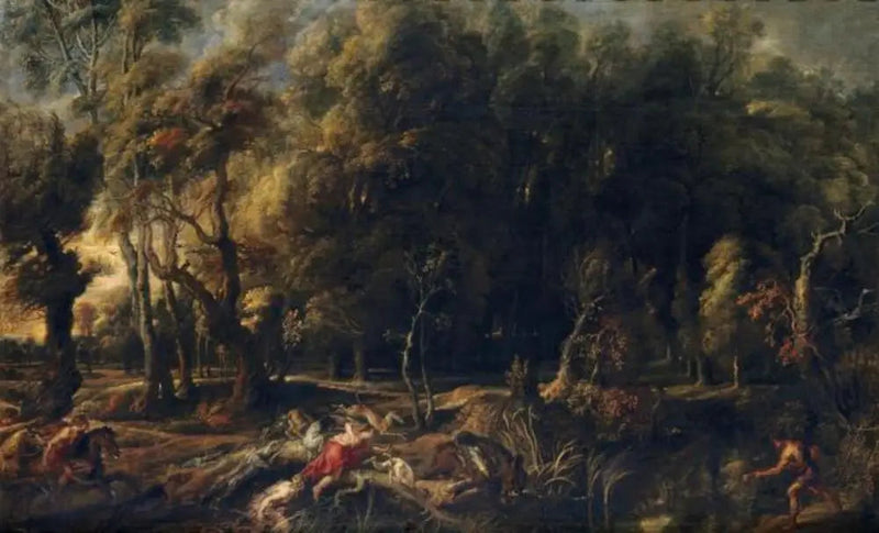 Atalante y Méléagre cazando al jabalí de Calidón - Peter Paul Rubens