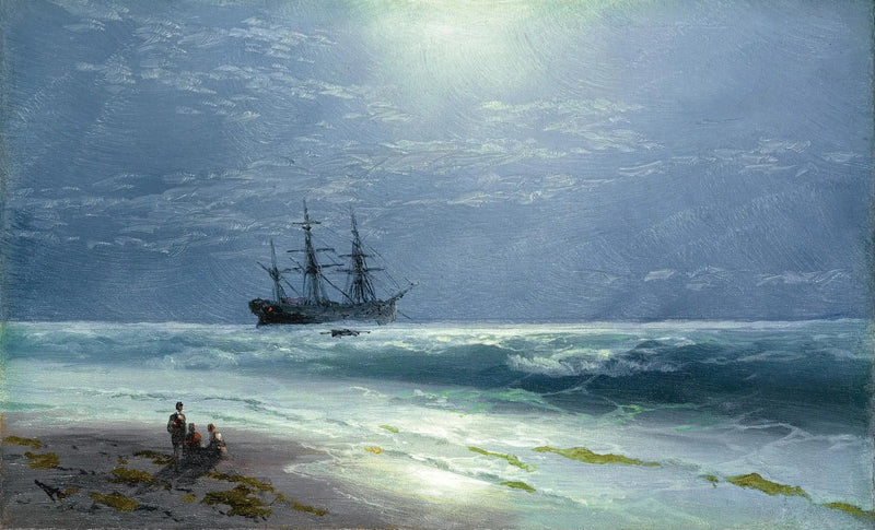 Aterrizaje a la luz de la luna - Iván Aïvazovski