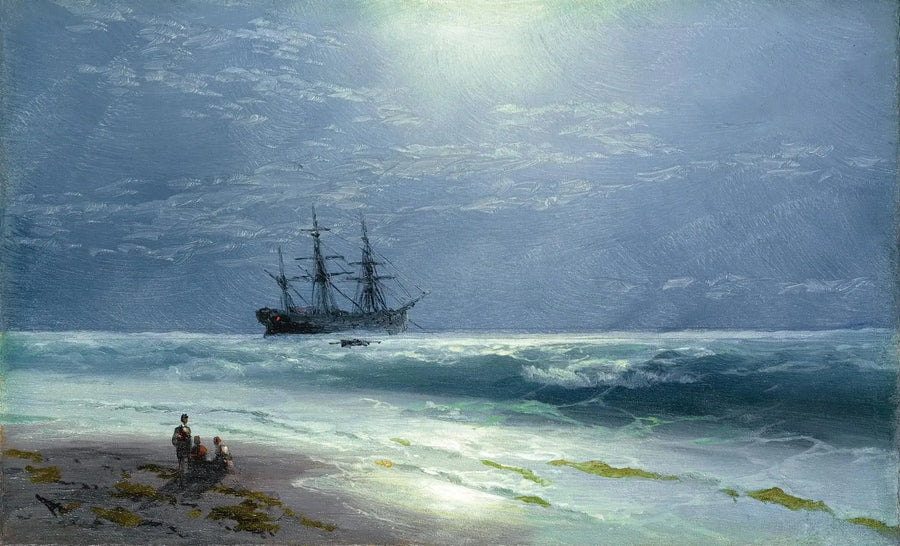 Aterrizaje a la luz de la luna - Iván Aïvazovski
