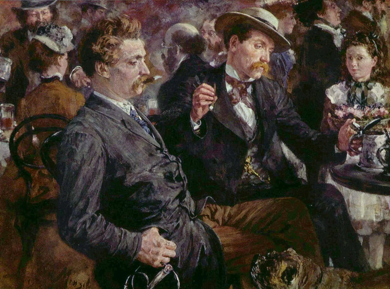 En la cervecería al aire libre - Adolph von Menzel