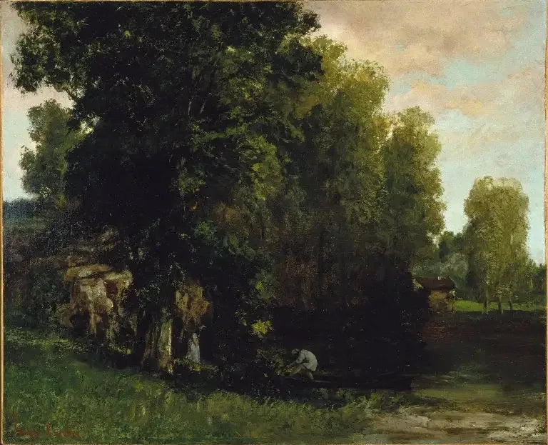 A orillas del estanque - Gustave Courbet