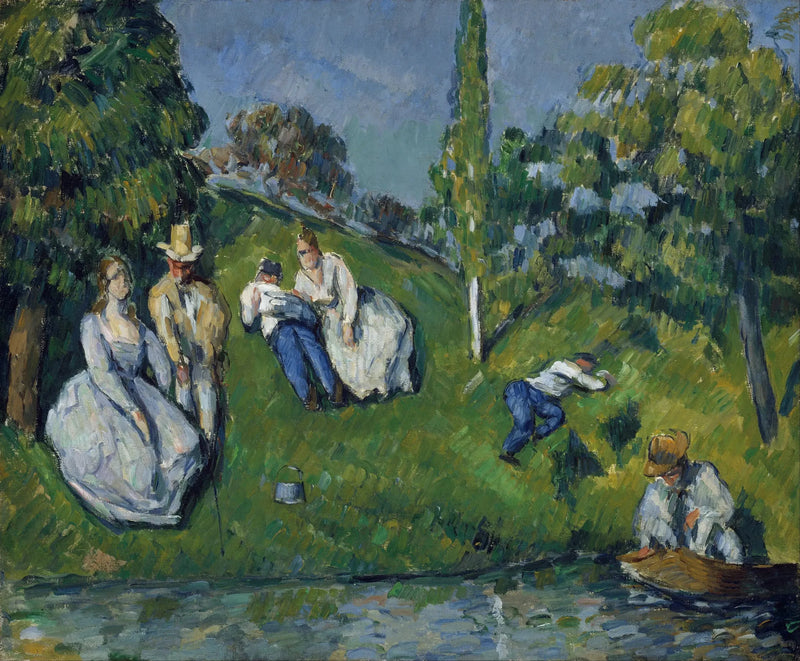 Al borde del estanque - Paul Cézanne