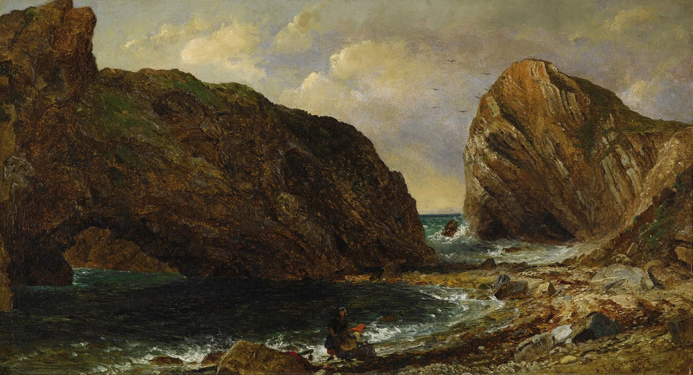 Au bord de la mer, Lulworth - Jasper Francis Cropsey image 1 reproduction de peinture à l’huile