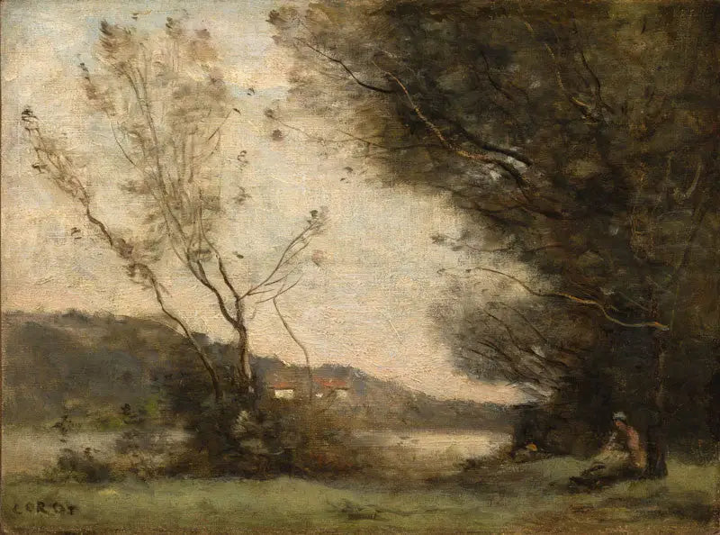 A orillas del río - Jean-Baptiste Camille Corot