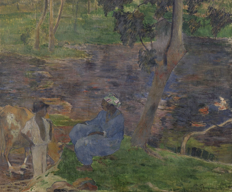 Al borde del río - Paul Gauguin