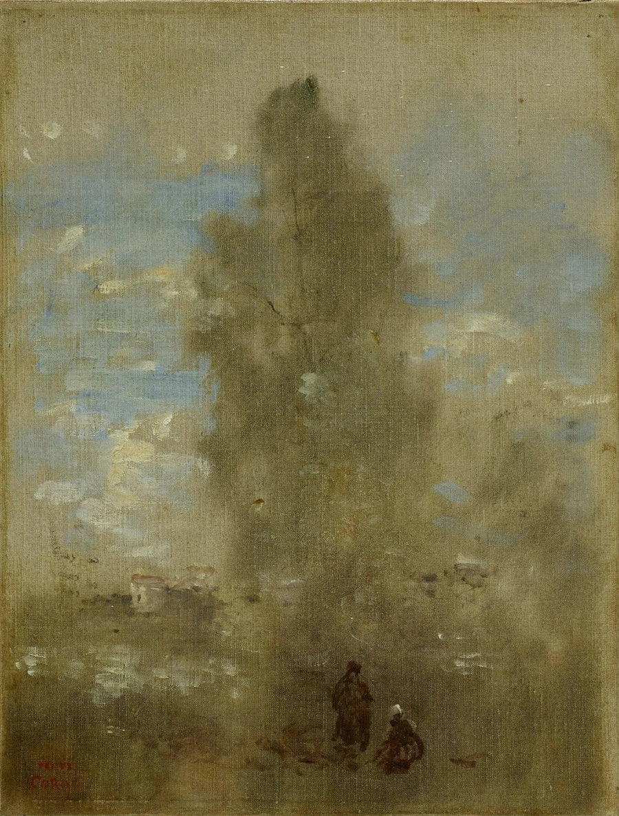 Al borde del lago - Jean-Baptiste Camille Corot