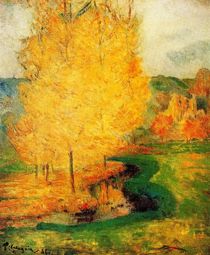Al borde del arroyo, otoño - Paul Gauguin
