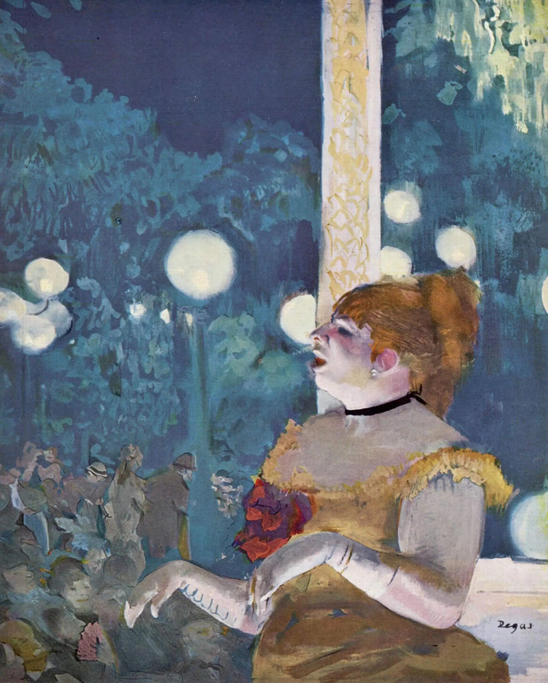 En el café-concierto. La canción del perro - Edgar Degas